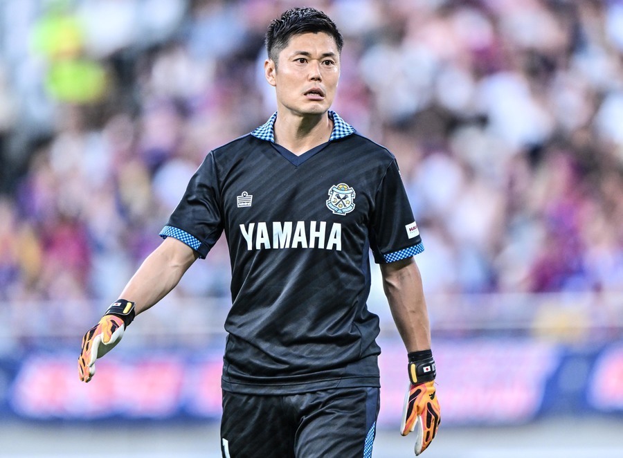 今季自身14年ぶりのJリーグ復帰で奮闘を続けているジュビロ磐田GK川島永嗣　撮影：中地拓也