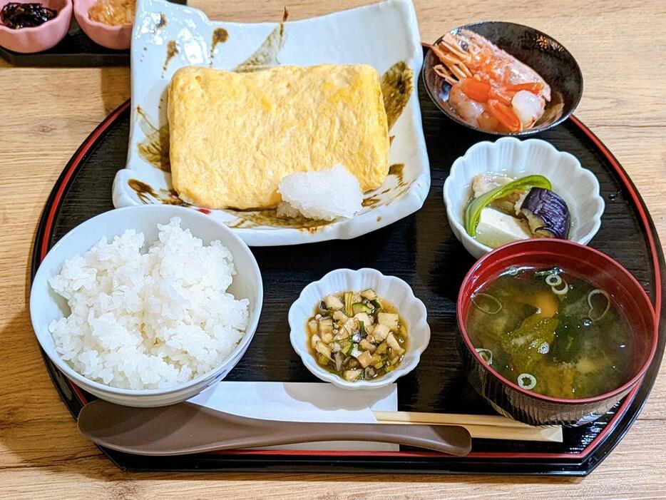 「だし巻き玉子御膳」1300円