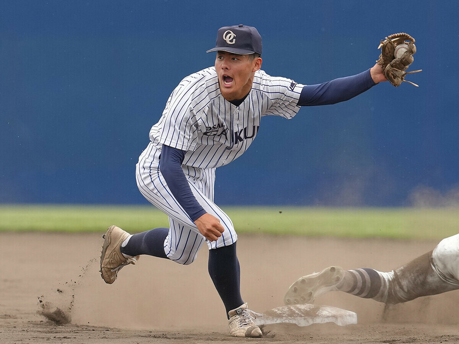 今年春の大阪大会で優勝した大阪学院大高の今坂幸暉　photo by Sankei Visual