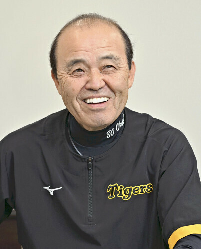 阪神タイガースの岡田彰布監督（５月、兵庫県西宮市の甲子園球場で）＝上田尚紀撮影