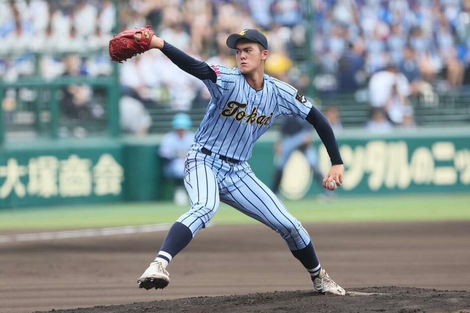 甲子園で登板した藤田 琉生投手（＝撮影：柳瀨心祐）