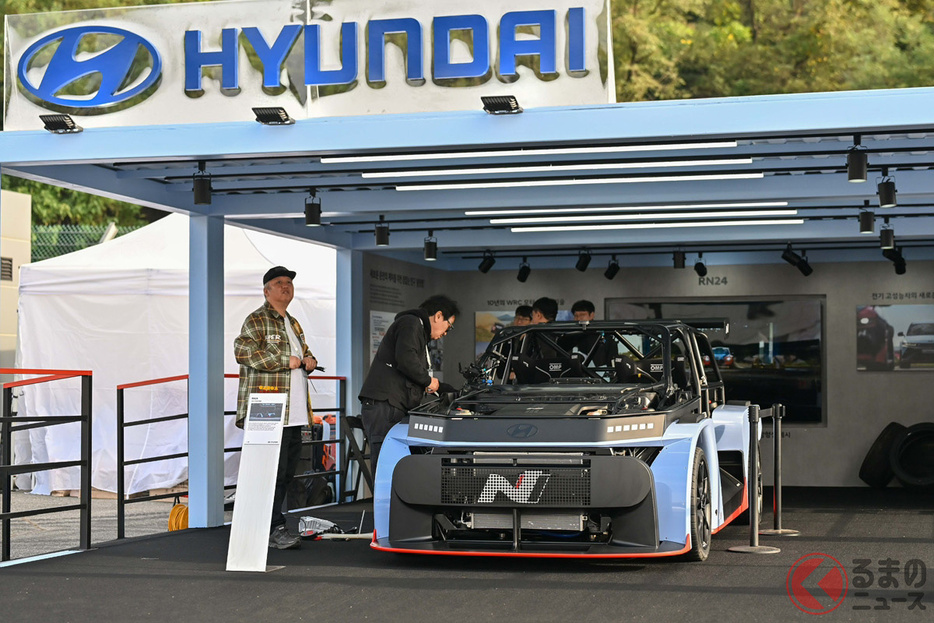 トヨタとヒョンデのコラボレーションイベント「Hyundai N x TOYOTA GAZOO Racing FESTIVAL」にも展示