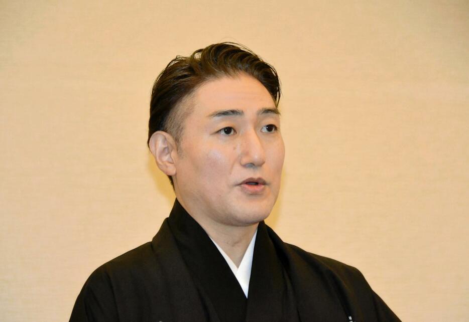 　「十二月大歌舞伎」の取材会に登場した澤村國矢