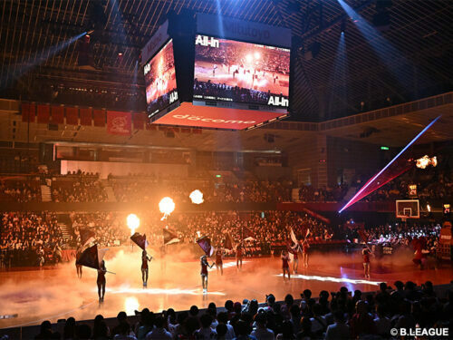 B1川崎ブレイブサンダースのホーム・川崎市とどろきアリーナ［写真］＝B.LEAGUE