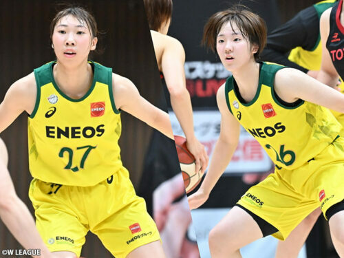 ENEOS期待の田中こころ（右）と八木悠香 [写真]＝Wリーグ