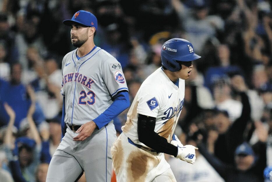 メッツ・ピーターソンとドジャース・大谷（AP）