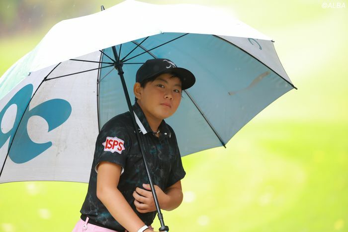 小学6年生の福井誠ノ介　雨のなか頑張りました