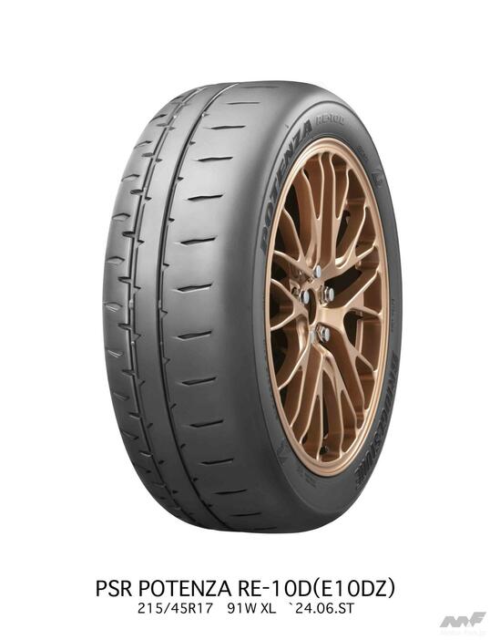 BRIDGESTONE『ポテンザ・アールイーイチマルディー（価格：6万830円/税込）』は、トヨタ ガズーレーシング・GR686/BRZカップのプロフェッショナルシリーズでも使用できるスポーツタイヤ。ターゲットはGR86とBRZになるため、...