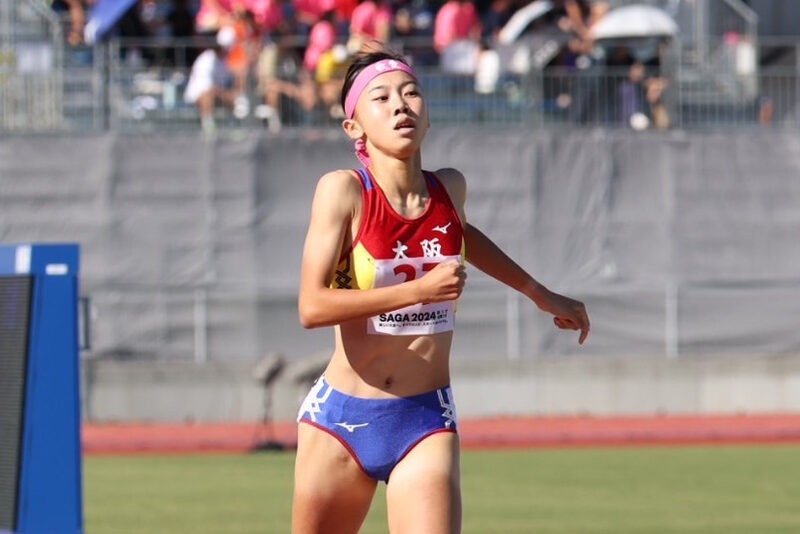 佐賀国スポ少年女子A800mで優勝した久保凛（大阪・東大阪大敬愛高）