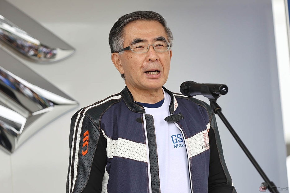 「GSX-S／R Meeting 2024」開会宣言を行った鈴木俊宏社⻑