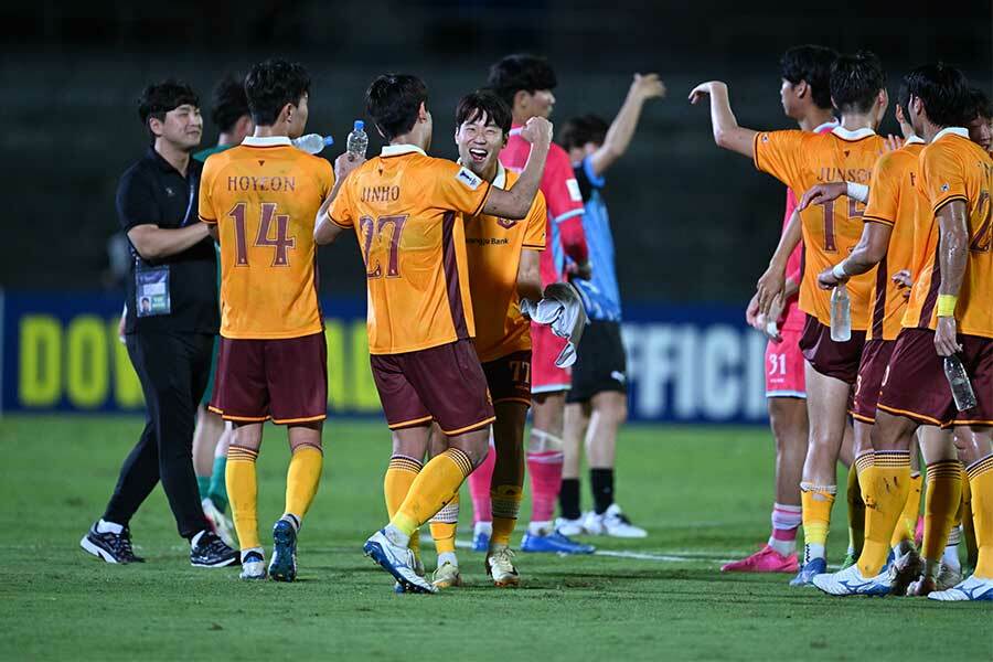 ACLEで川崎に勝利した光州FC【写真：徳原隆元】