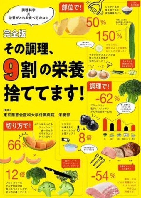 『完全版 その調理、9割の栄養捨ててます！ 調理科学×栄養がとれる食べ方のコツ』（世界文化社）