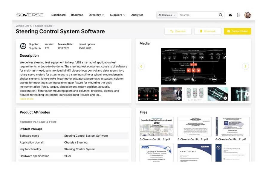 SDVerseで取引されるソフトウエア事例（画像：SDVerse）