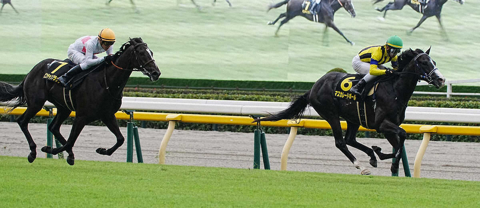 ＜東京9RアイビーS＞レースを制したマスカレードボール（右）（撮影・郡司　修）