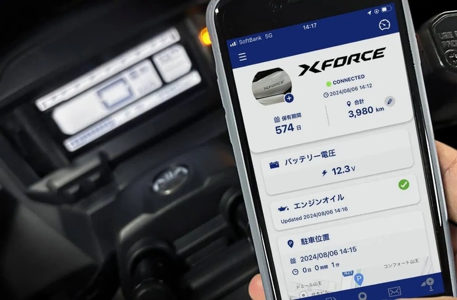 スマートフォンと連携するCCU（Communication Control Unit）を搭載し、専用アプリ「Yamaha Motorcycle Connect（Y-Connect）」によってスマートフォンと車体と繋がる