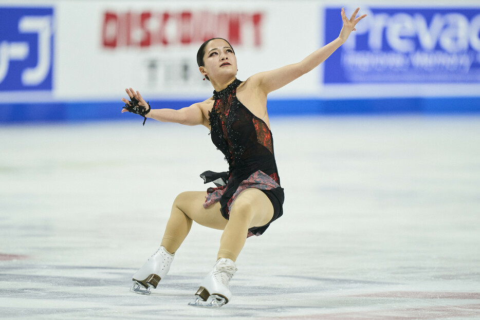 フィギュアスケートのグランプリ（ＧＰ）シリーズ第１戦、スケートアメリカ。女子フリーで演技する渡辺倫果＝１９日、米テキサス州アレン