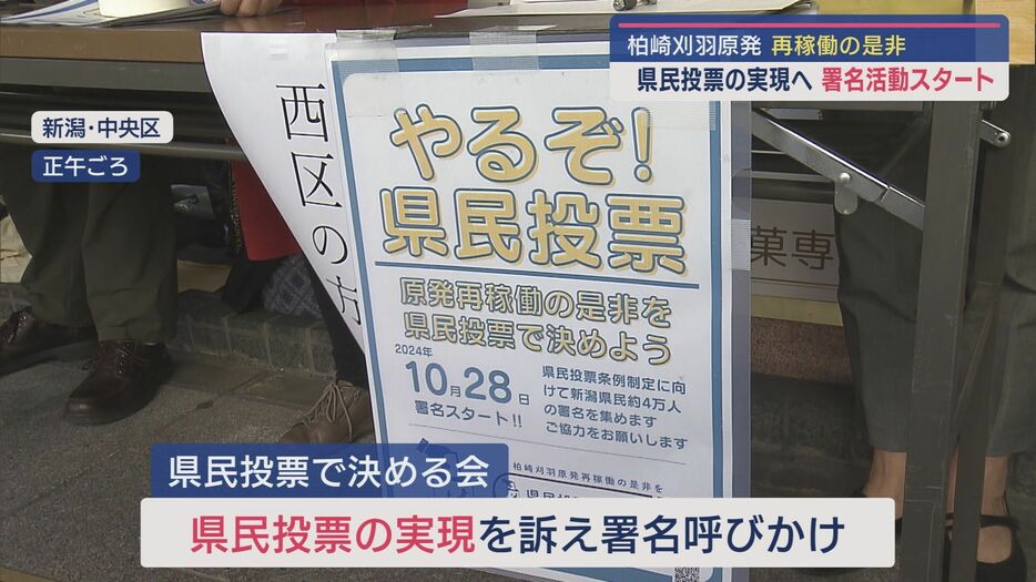 原発再稼働　県民投票の実施求め市民有志が署名活動