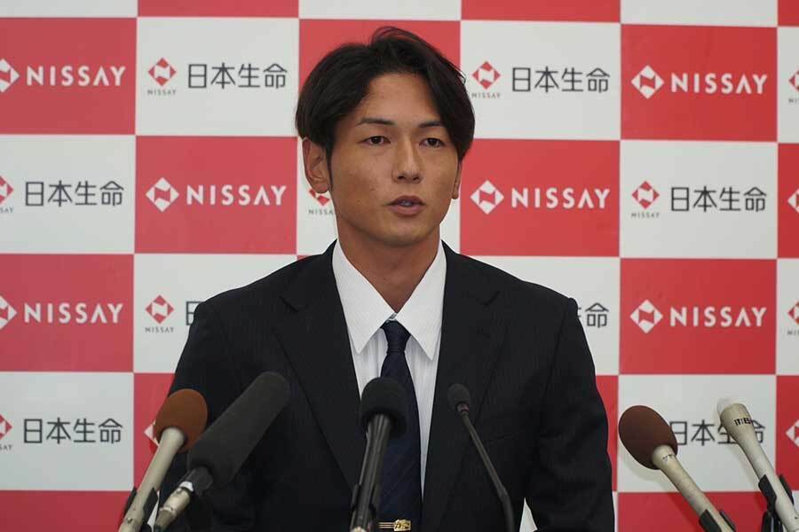 ロッテからドラフト6位で指名された日本生命・立松由宇【写真：木村竜也】