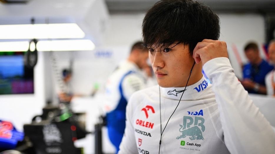 VCARBの角田裕毅。今季第19戦から、チームメイトがローソンにスイッチした／Red Bull Content Pool