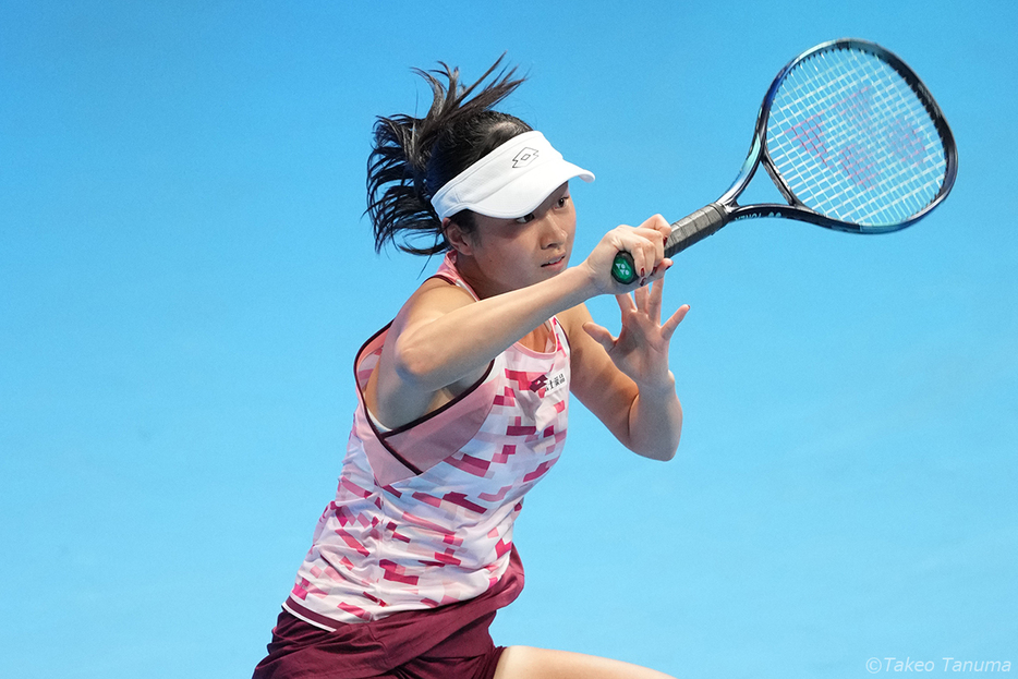 第1シードとして全日本テニス選手権に臨んでいる齋藤咲良（写真：田沼武男 Photo by Takeo Tanuma）