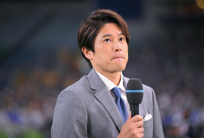 かつてのライバルについて語った内田氏。写真：金子拓弥（サッカーダイジェスト写真部）