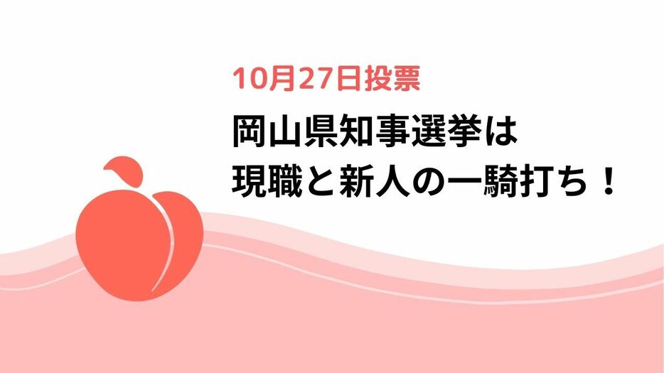 岡山県知事選挙は現職と新人の一騎打ち！10月27日投票