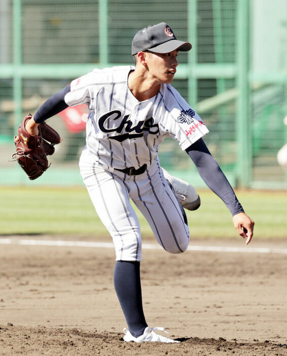 １失点完投勝利の山形中央・小坂楓（カメラ・有吉　広紀）