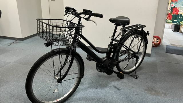 改造部品が設置された自転車