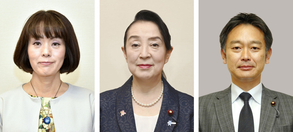 （左から）杉田水脈氏、尾身朝子氏、上杉謙太郎氏