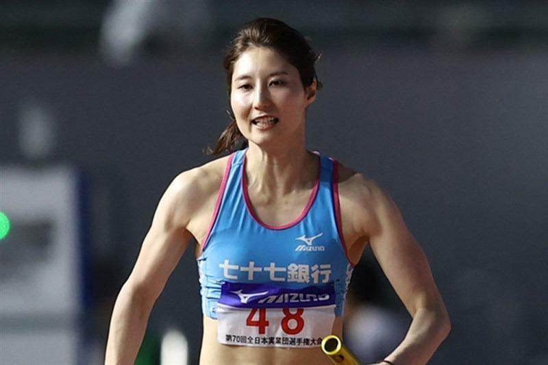 22年全日本実業団選手権4×100mRで七十七銀行の優勝に貢献した佐藤日奈子