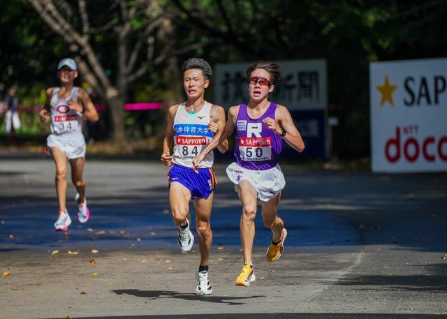 日本選手3位の15位でフィニッシュする馬場賢人選手（No.50の選手）