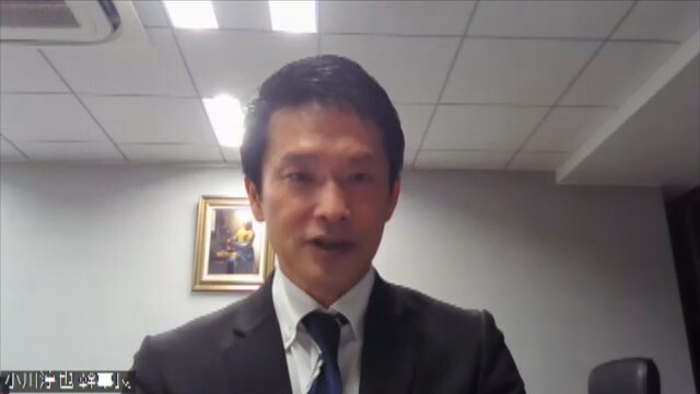 オンラインインタビューに応じる立憲・小川淳也幹事長　27日