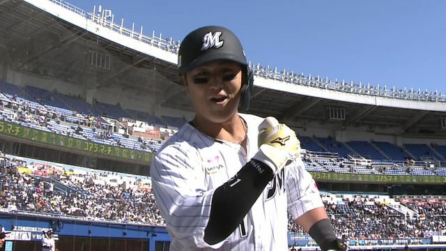 第1子誕生を報告したロッテ・山口航輝選手