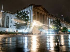 <p>The US Treasury building in Washington, DC, Sept. 24, 2024.</p>