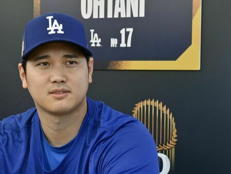 ワールドシリーズに挑む大谷翔平選手（写真：UPI/アフロ）