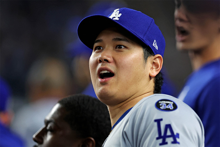 ヤンキース戦に出場したドジャース・大谷翔平【写真：ロイター】