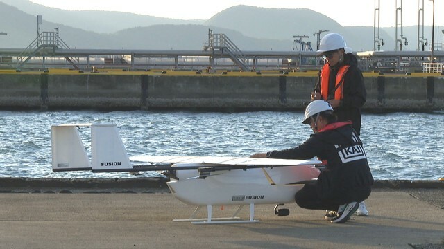 大型ドローンの飛行実験　高松市　 10月30日