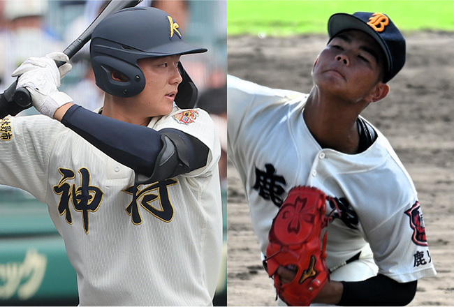 今岡拓夢（神村学園）、大野純之介（鹿児島実）※写真は過去の取材より