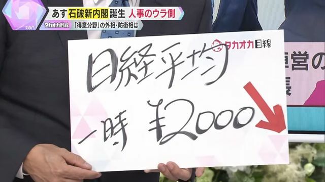 「経済政策が見えない」日経平均株価は暴落