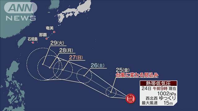 "新たな台風発生へ　来週にかけて列島影響の恐れ"