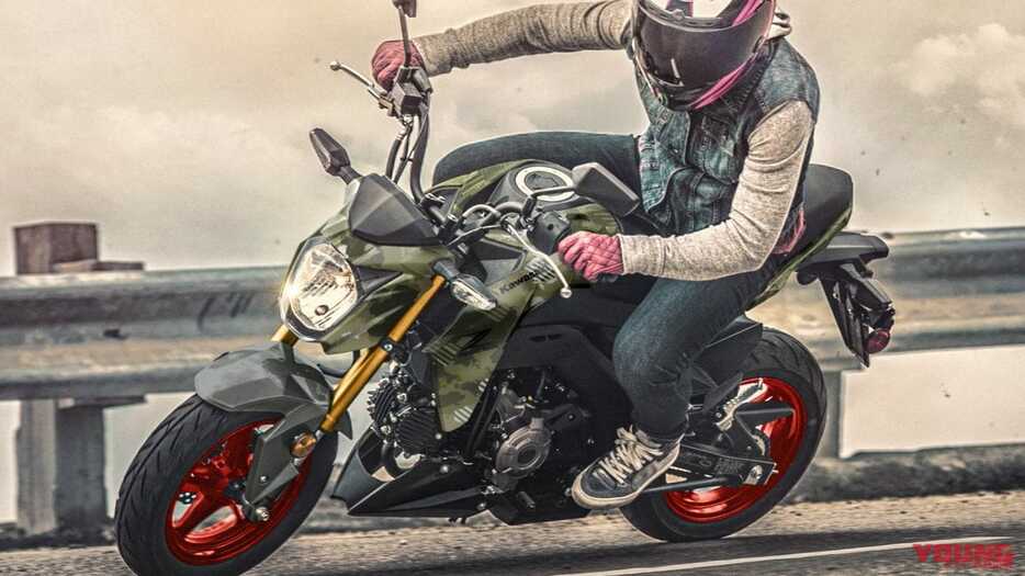 カワサキ「Z125プロ」2025年モデル登場！ カモ柄に金のサスペンション、さらにホイールも塗り分け【海外】