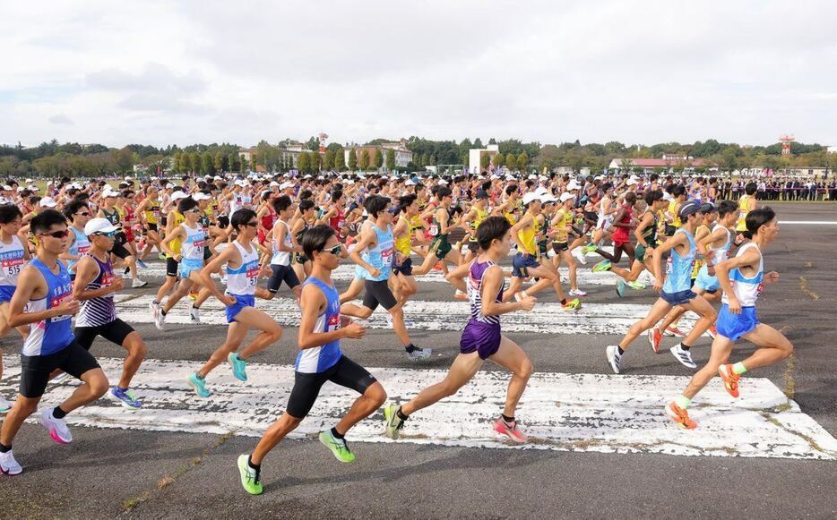 第101回箱根駅伝予選会の様子