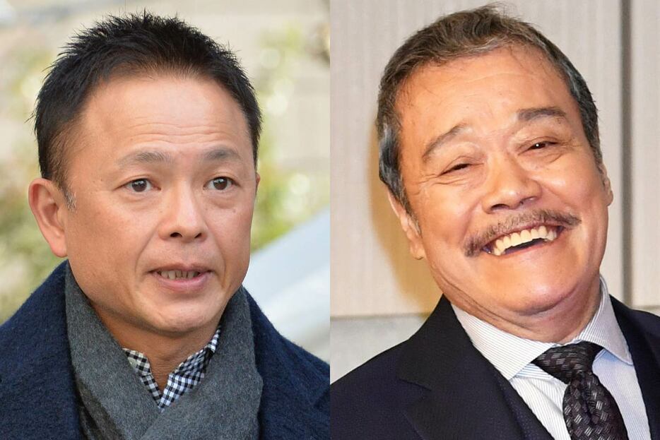 左から恵俊彰、西田敏行さん