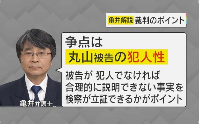 争点は、丸山被告の“犯人性”