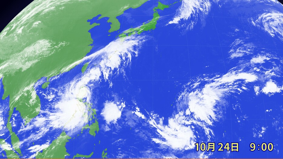 24日(木)午前9時の雲の様子