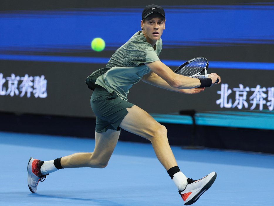 「チャイナ・オープン」（中国・北京）で決勝に進出したヤニク・シナー（イタリア）（Getty Images）