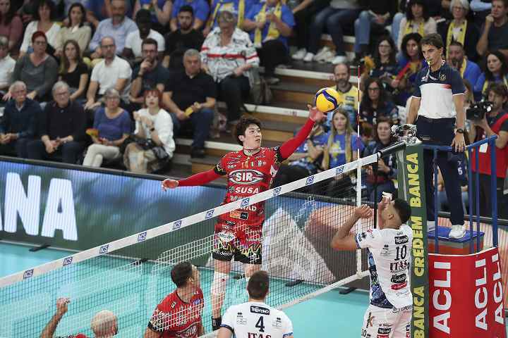 トレンティーノ戦で15得点の活躍をみせた石川。(C) Lega Pallavolo Serie A