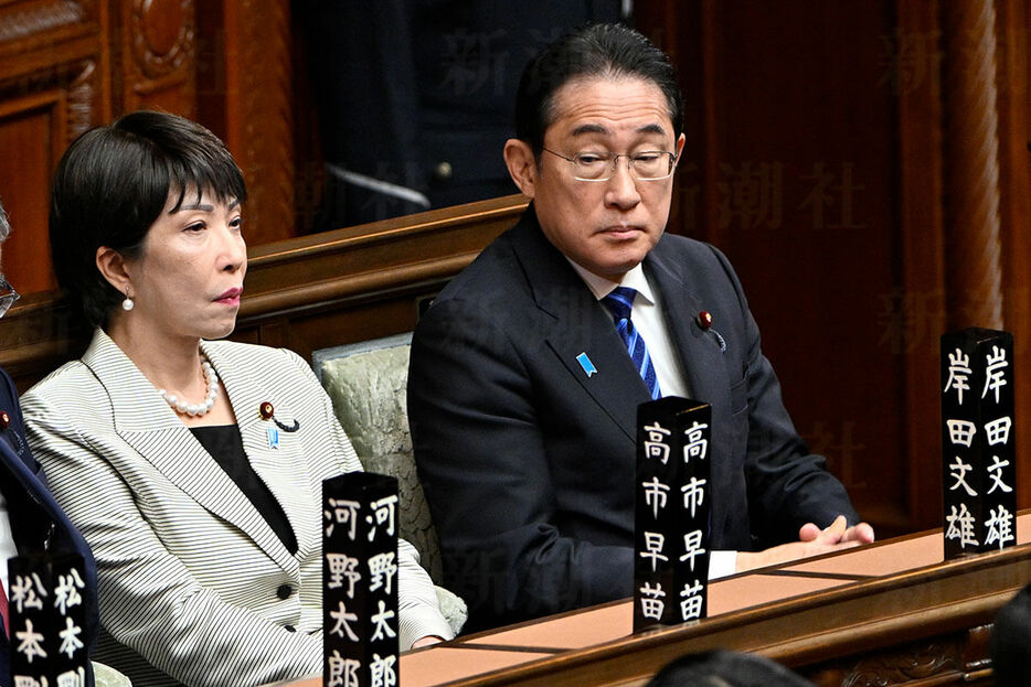 岸田前首相と高市氏