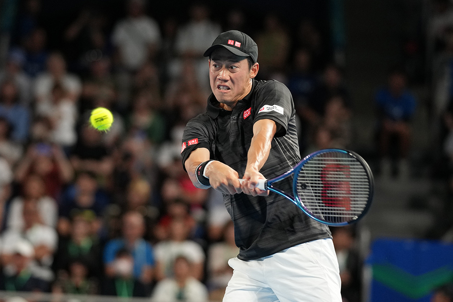 2回戦進出を果たした錦織圭（写真：田沼武男 Photo by Takeo Tanuma）