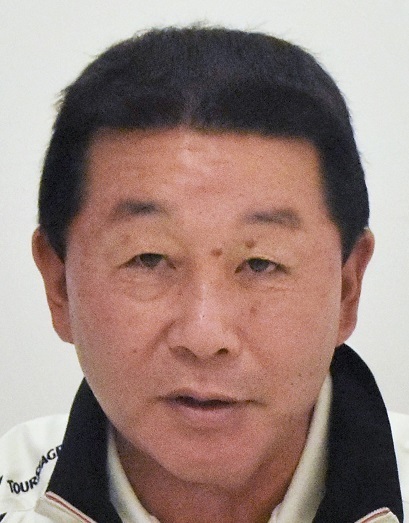 福岡大大濠野球部のOB会会長、中野正英さん＝2021年2月19日、大坪菜々美撮影